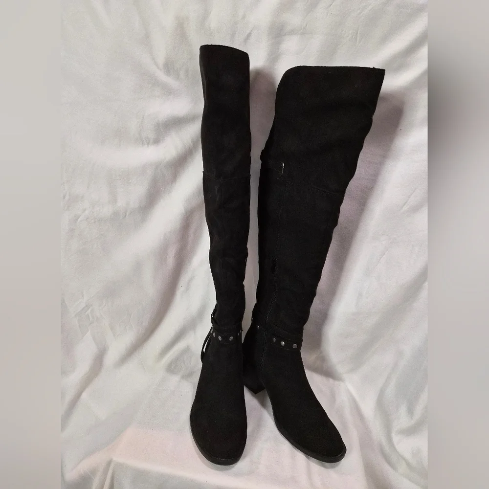 Madeline Black Over the Knee Boots